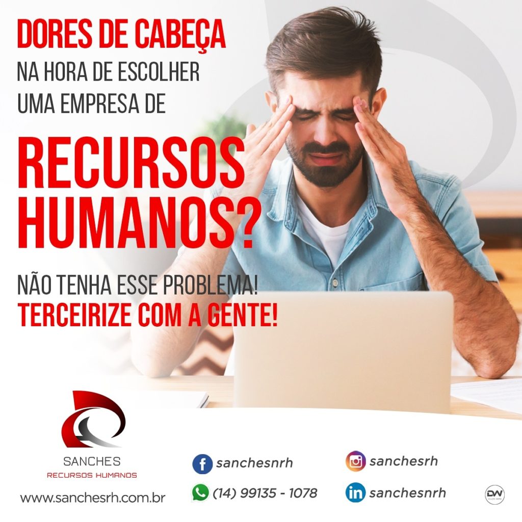 Terceirização de Recursos Humanos - Sanches RH | Bauru